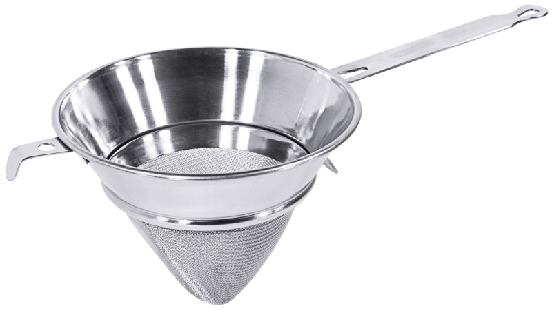 Gazesieb mit Flachstiel, I: 2,5 ltr., D: 23 cm, H: 19 cm, Edelstahl