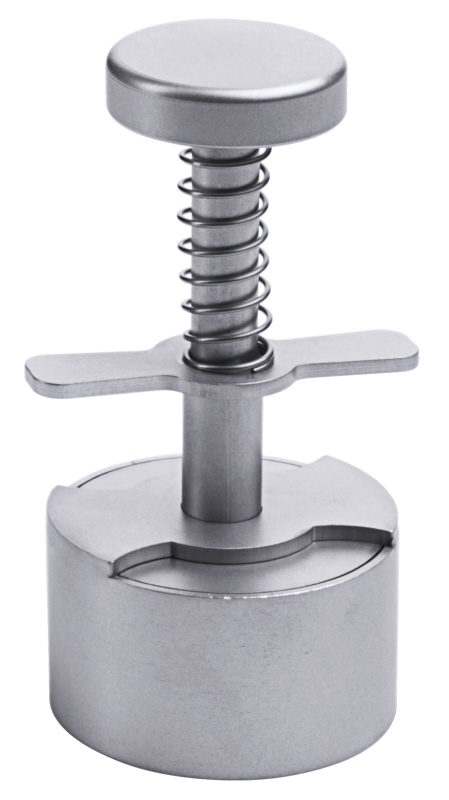 Hackfleischpresse, Edelstahl, D: 5 cm, H: 10,5 cm, für 50g