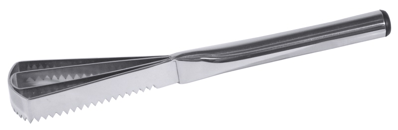 Fischentschupper, Edelstahl, 10 x 5 cm, L: 26 cm