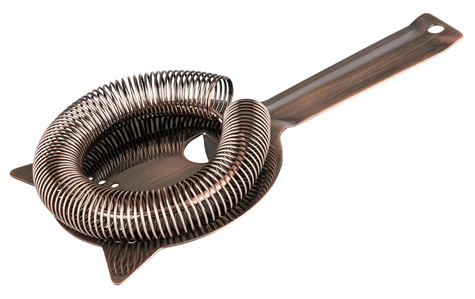 Barsieb D: 9 cm, Griff: 9 cm, Edelstahl, Farbe: copper-antique