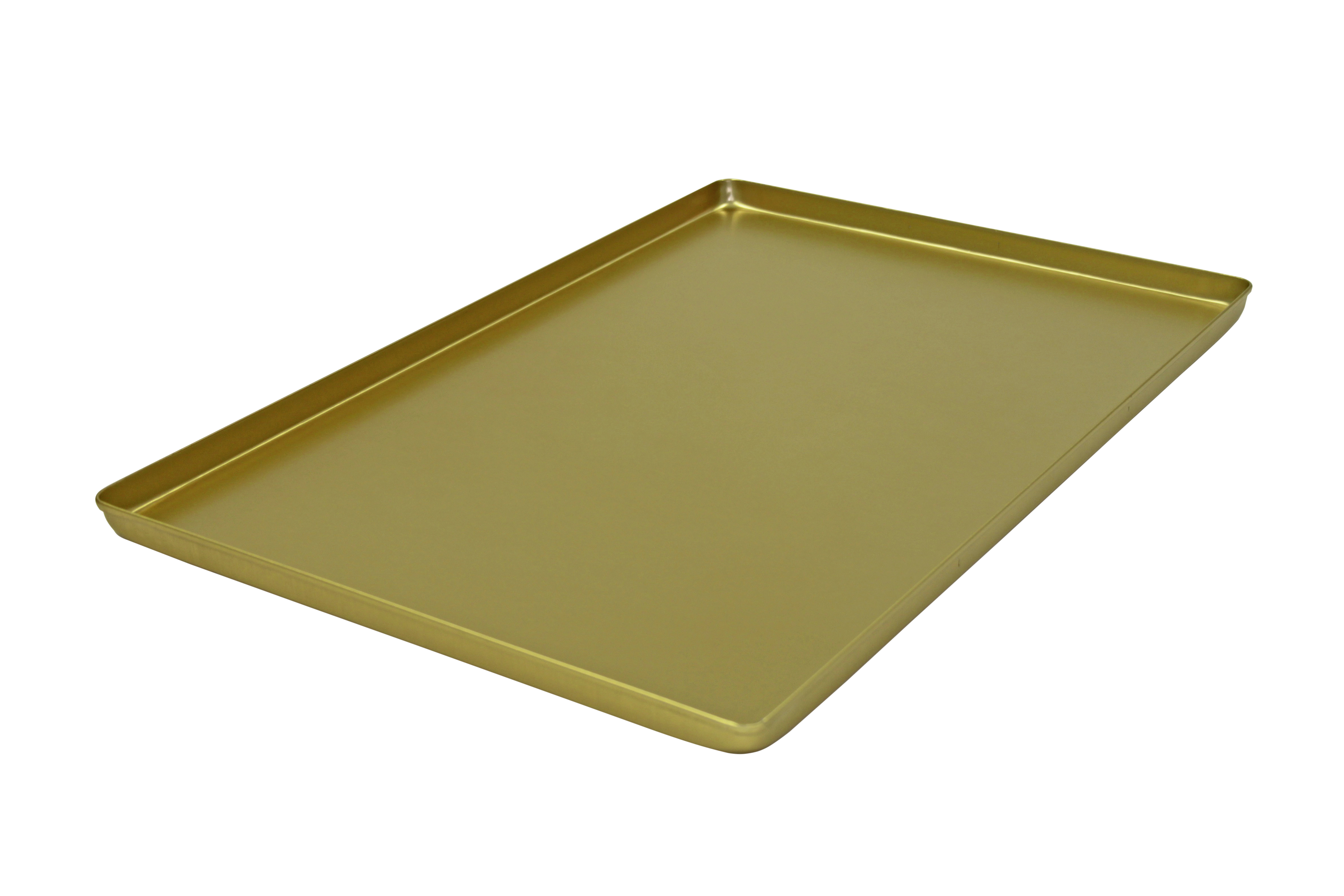 Ausstell-, Thekenbleche gold, Alu, eloxiert, 400 x 600 x 20 mm
