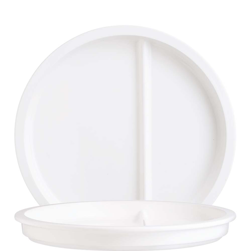 Arcoroc, Restaurant - Menüteller 2-geteilt, uni, weiss, 22,5 cm