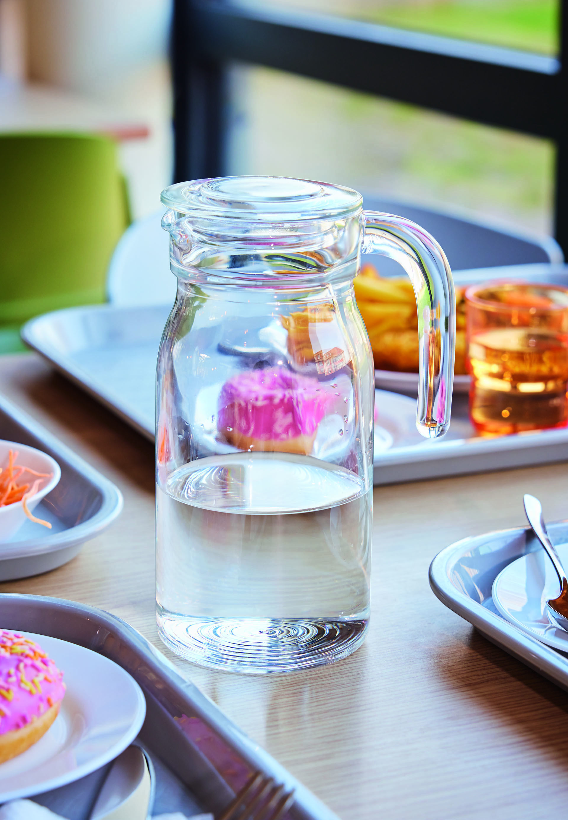 Kühlschrankkrug Spring m. Glasdeckel 100 cl, I: 1000 ml, H: 230 mm, D: 135 x 95 mm