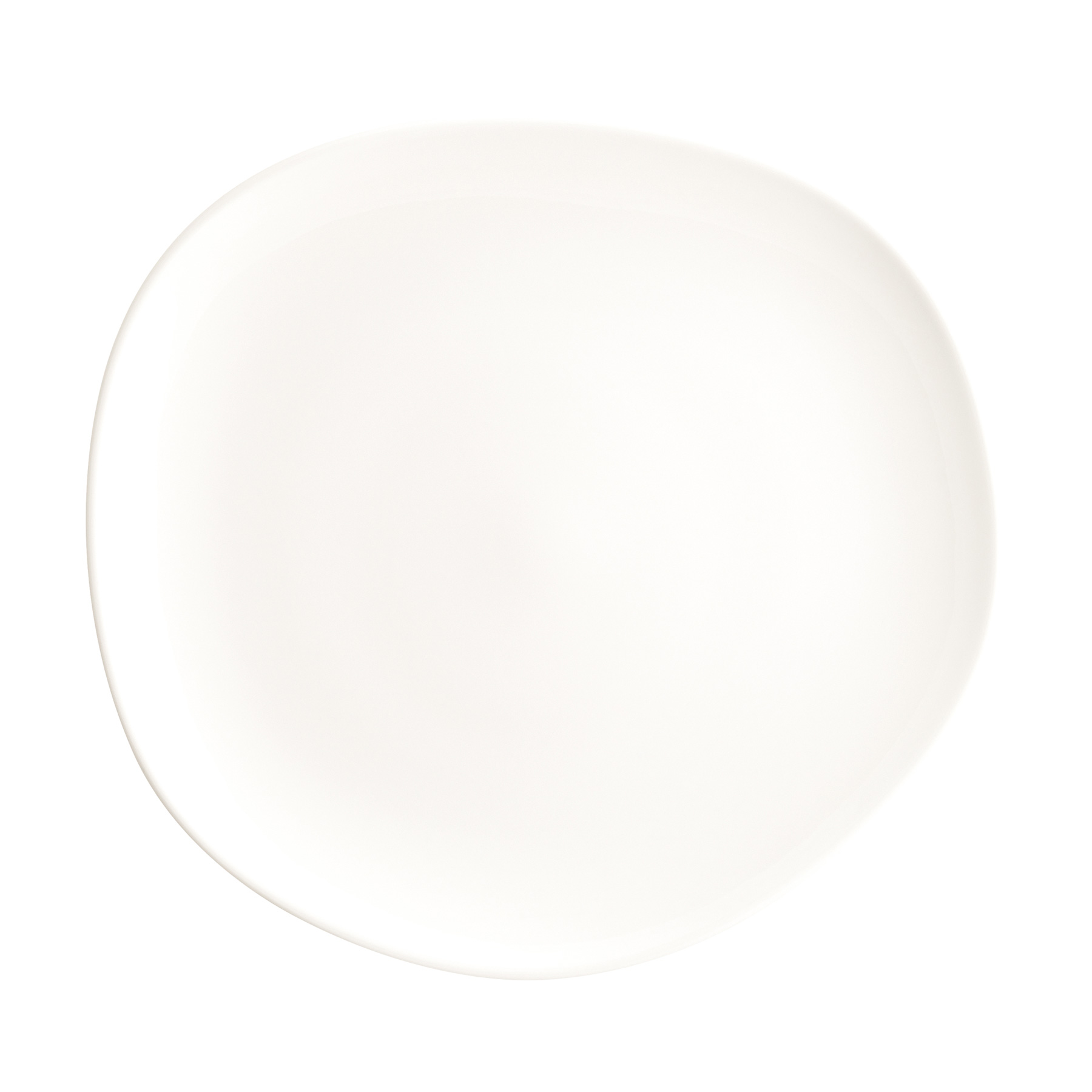 Vago, Cream : Teller flach asymmetrisch 29 cm