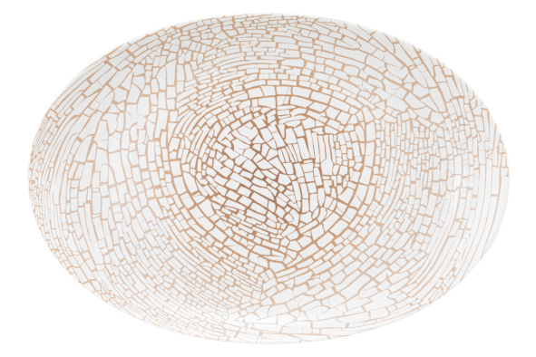 Seltmann Weiden, Liberty : Krakelee - Servierplatte oval 35 x 24 cm