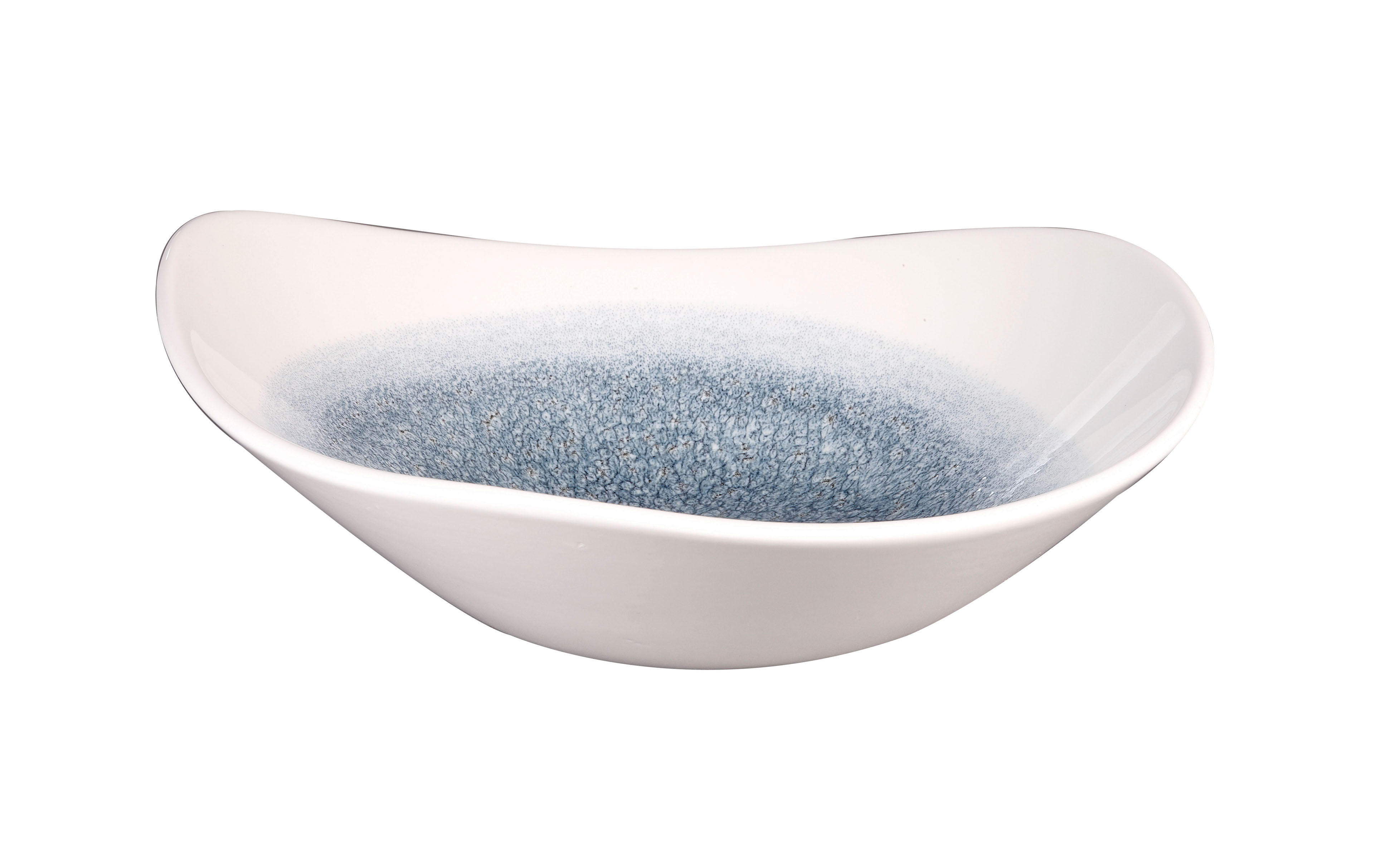 Churchill, Raku : Topaz Blue - Schale dreieckig, 23,5 cm/ 0,6 ltr.