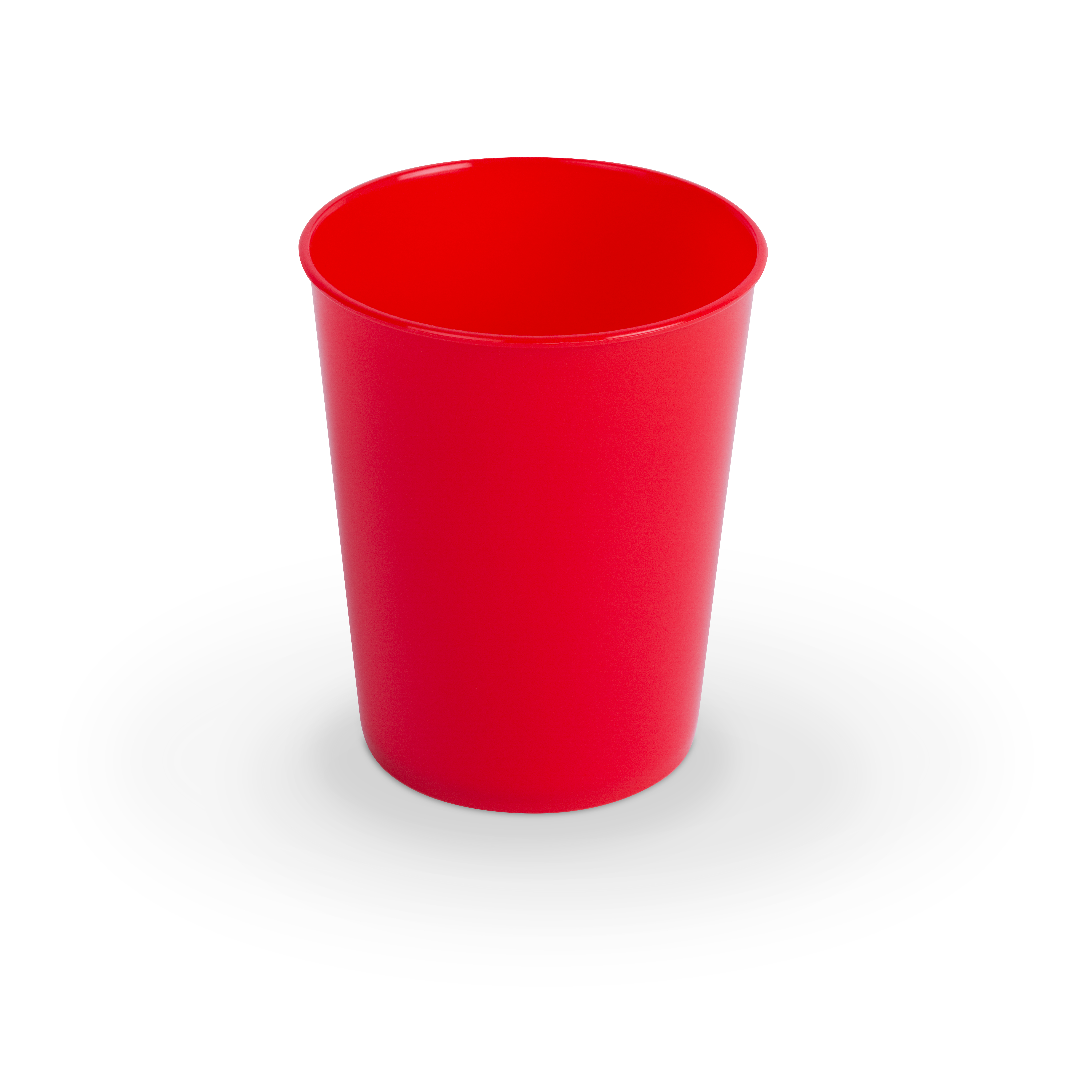 Trink-, Zahnputzbecher PP, uni, rot, D x H: 7 x 8,5 cm/ 0,2 ltr.