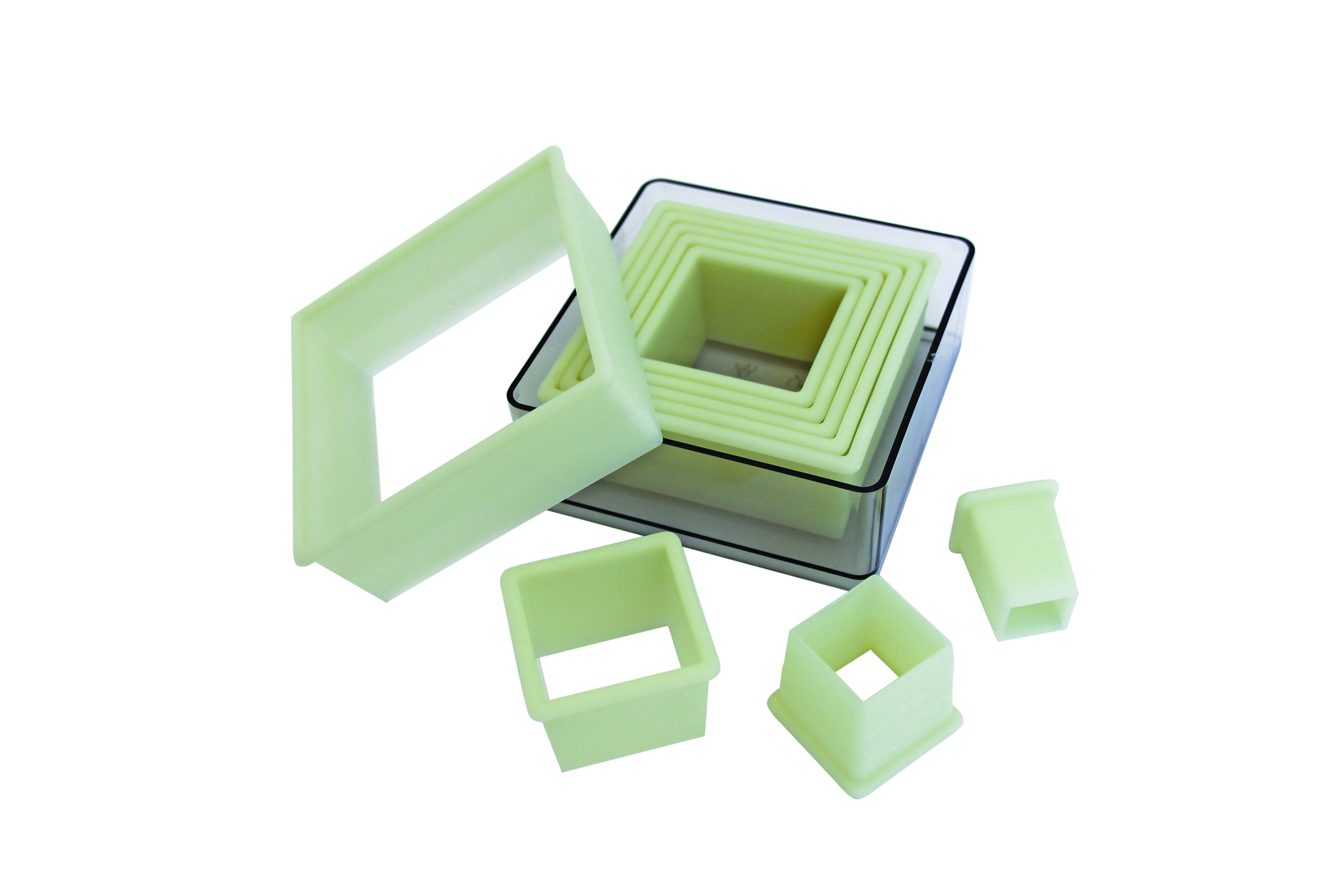 Ausstechersatz Quadrat, glatt 9-teilig