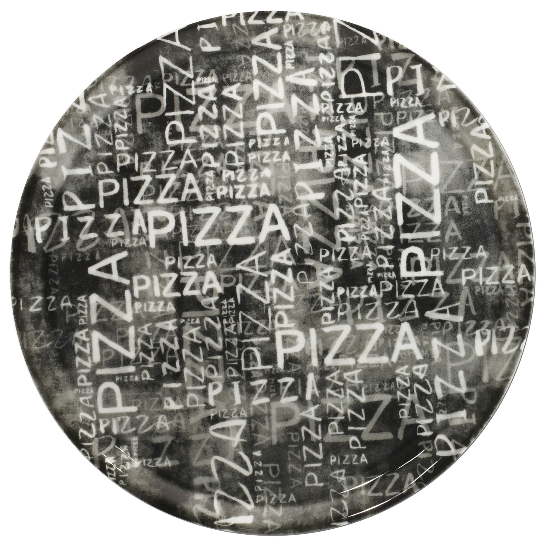 Saturnia, Napoli : Dekor Black & White - Pizzateller rund, 33 cm