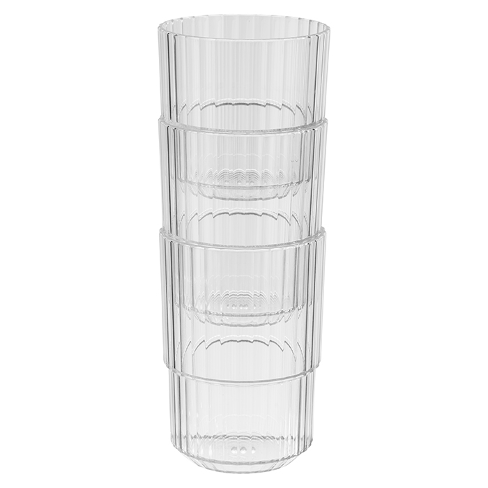 Trinkbecher Linea, Tritan, D: 8,5 cm, H: 8 cm, I: 220 ml, Farbe: crystal clear