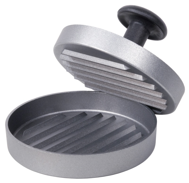 Hamburgerpresse, einfach, Aluminiumguss, D: 11,5 cm, H: 8 cm
