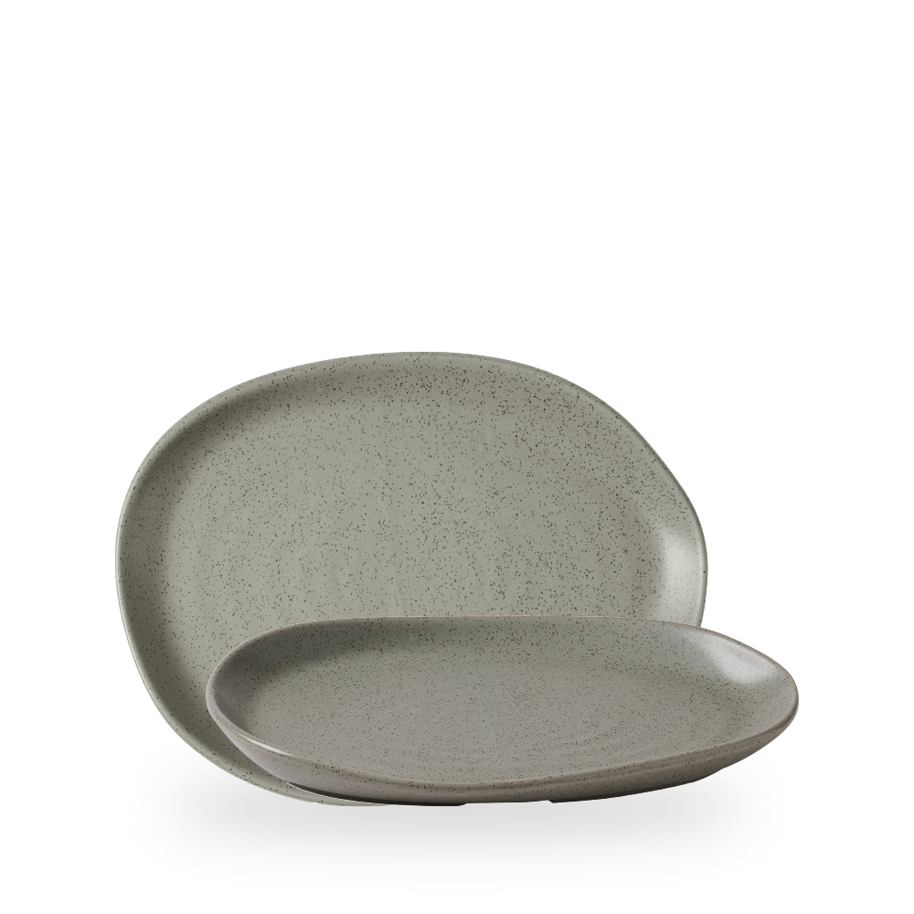 Churchill, Stonecast Natural : Peppercorn Grey - Platte Organisch, 26 x 20 cm