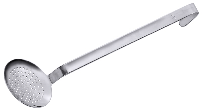 Schaumlöffel fugenlos, Edelstahl, D: 8 cm, Stiellänge: 32,5 cm