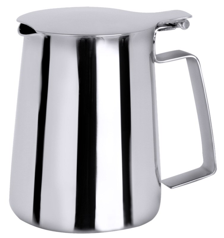Kaffeekanne, Einhand-Klappdeckel, Edelstahl, I: 0,65 ltr., D: 9,5 cm, H: 12 cm