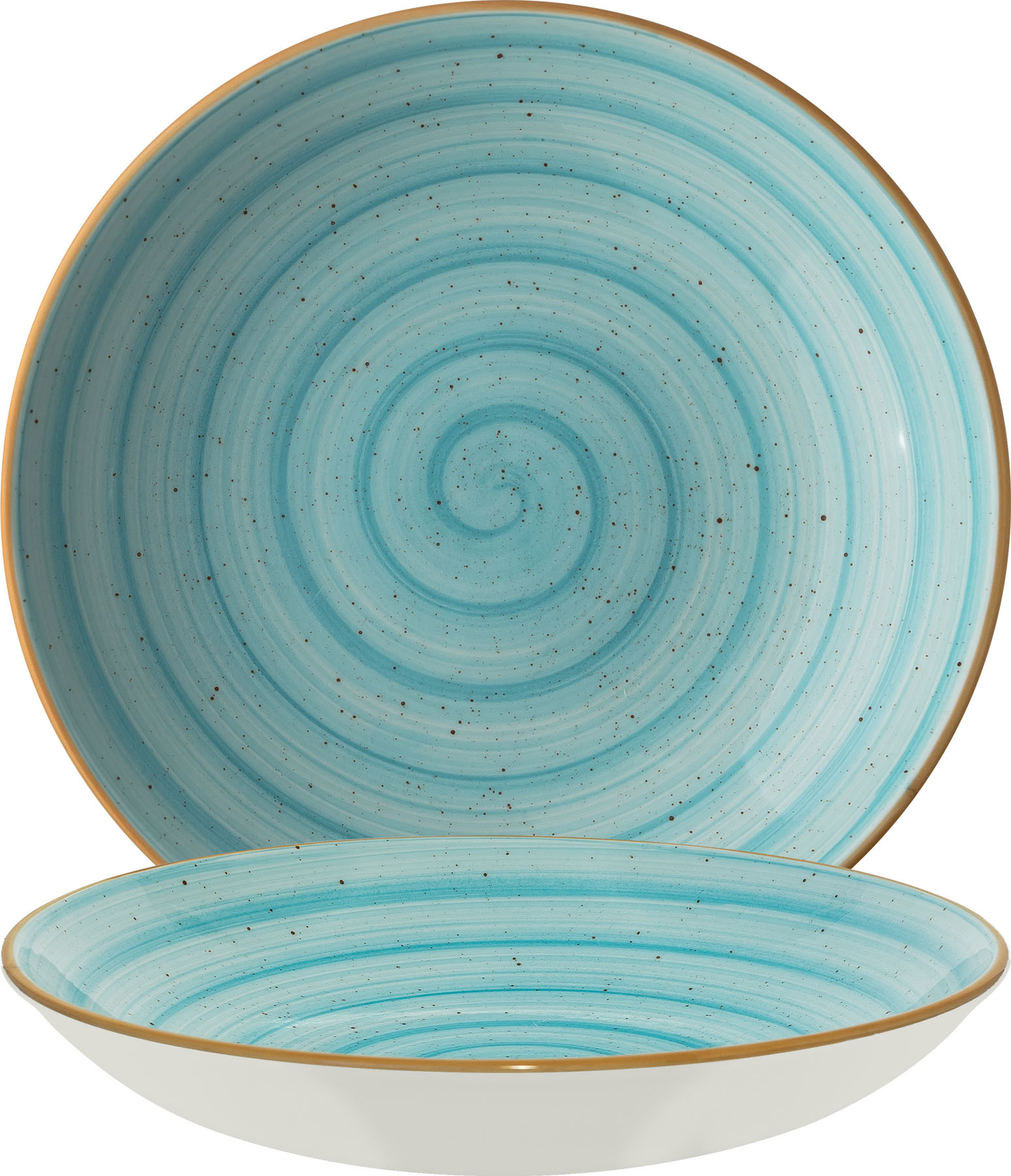 Aura, Aqua : Bloom Teller tief Coup, 25 cm/ 1,3 ltr.