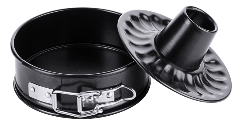 Springform, Flach- und Rohrboden, PFTE beschichtet, D: 11,5 cm, H: 4 cm