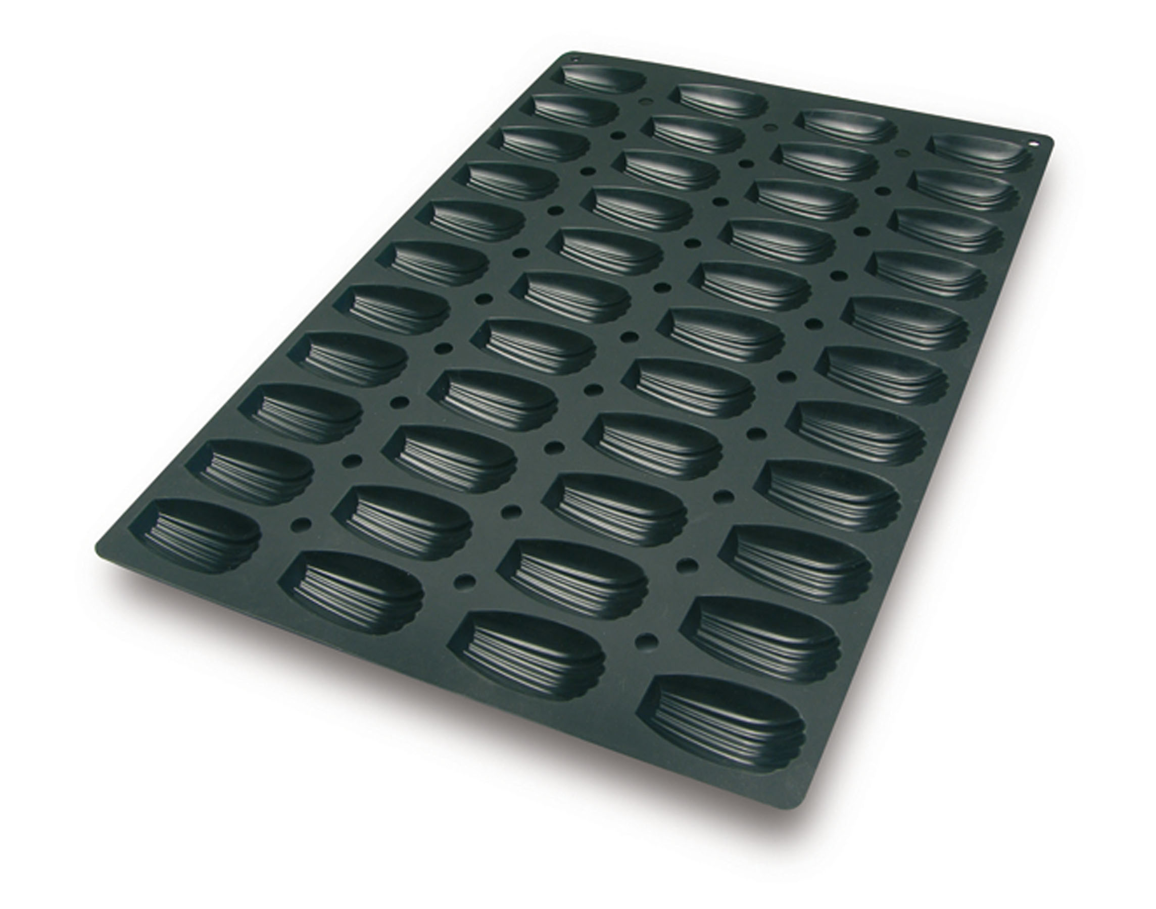 Silikon - Backform 400 x 600 mm, Madeleine, 44 x 32 ml, 77 x 44,5 mm, H: 18 mm