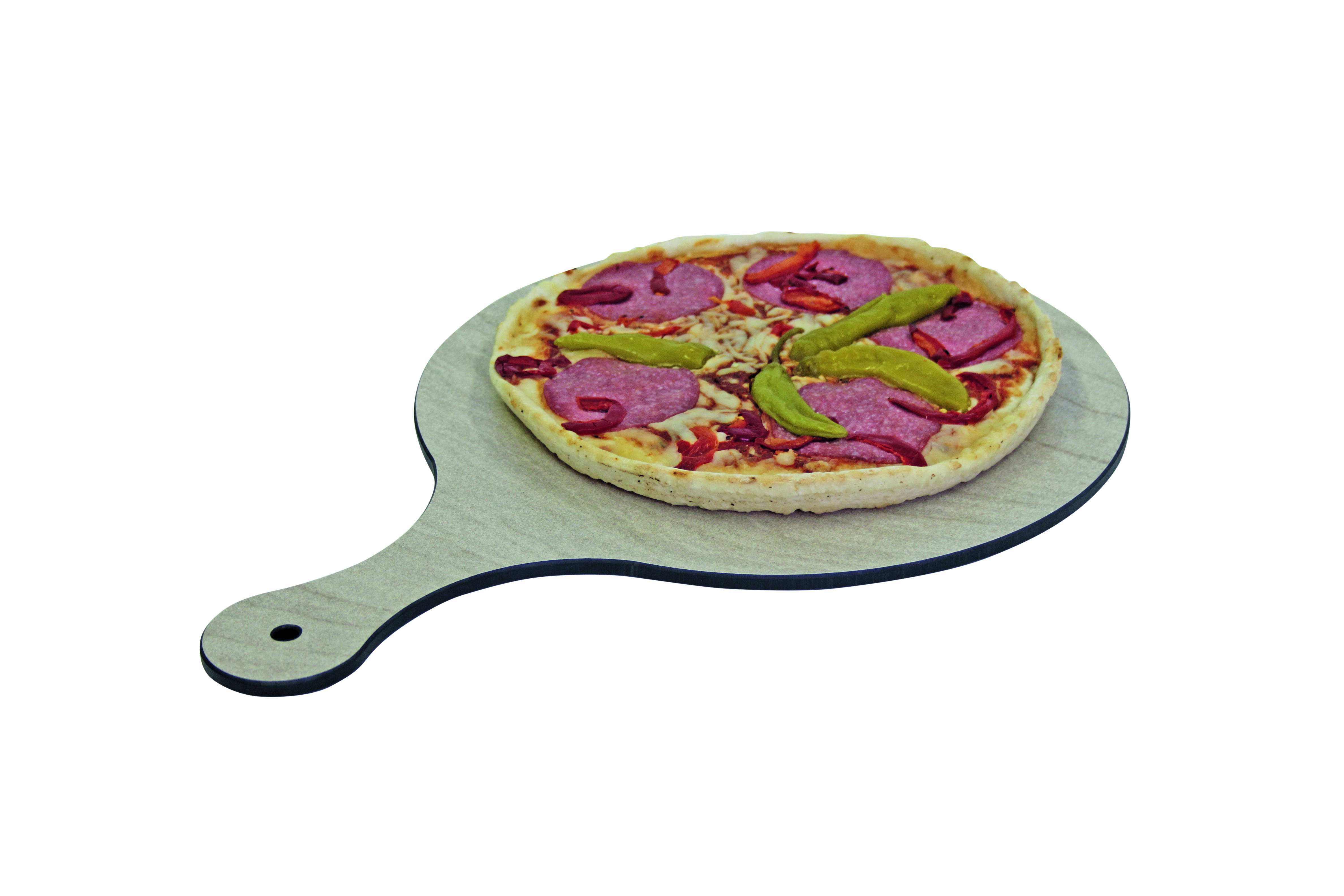 Auslagetablett Sahara light, rund, mit Griff, 320 x 465 x 6 mm