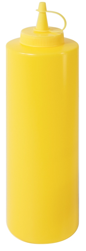 Quetschflasche gelb, I: 0,7 ltr., D: 6,5 cm, H: 24 cm, PE