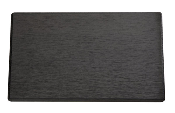 GN 1/1 Tablett SLATE 53 x 32,5 cm, H: 1 cm, Melamin, schwarz, Schieferlook