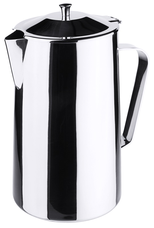 Kaffeekanne, Scharnierdeckel, mit Griff, Edelstahl, I: 3 ltr., H: 25 cm