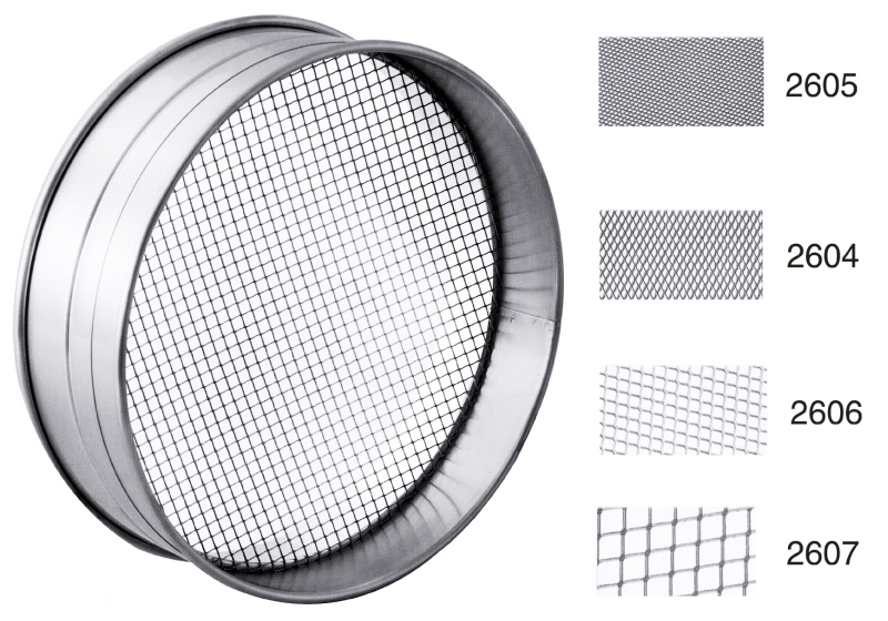 Rundsieb grob, D: 25 cm, H: 10 cm, Edelstahl