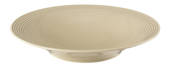 Seltmann Weiden, Beat : Sandbeige - Suppenteller rund mit Relief, 22,5 cm/ 0,4 ltr.