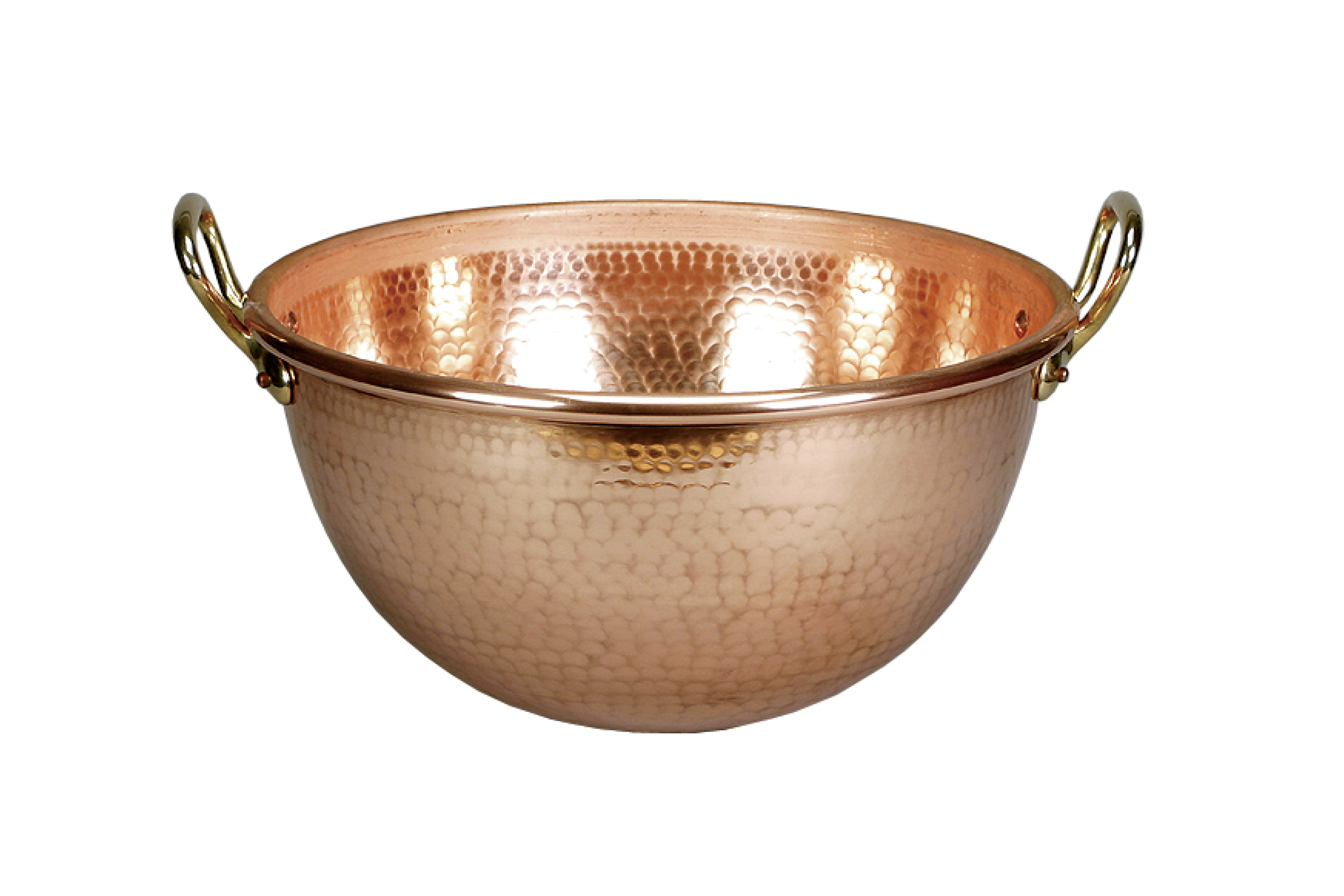Kupfer- Eiweissschüssel mit Griffen, 350 mm/ 12,0 ltr.