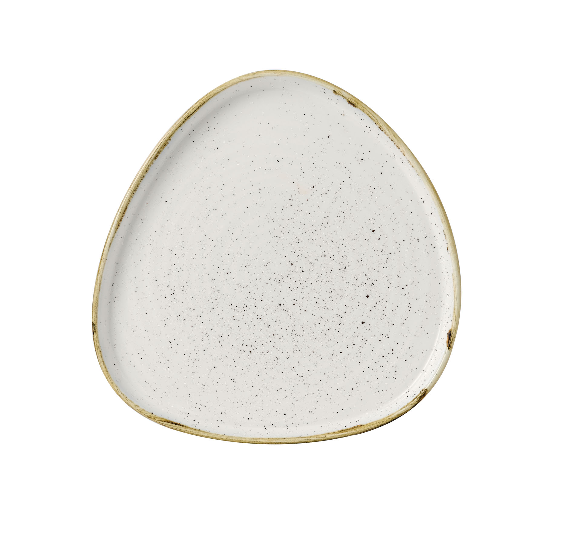 Churchill, Stonecast : Barley White - Teller flach dreieckig m. erhöhten Rand, 20 x 2 cm