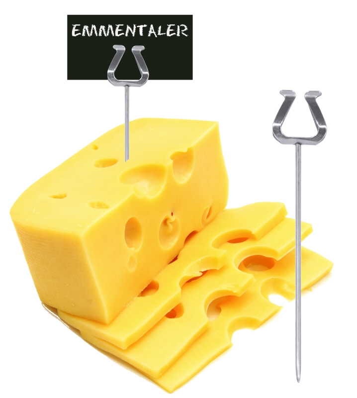 Einsteck-Kartenhalter, Edelstahl, L: 10 cm