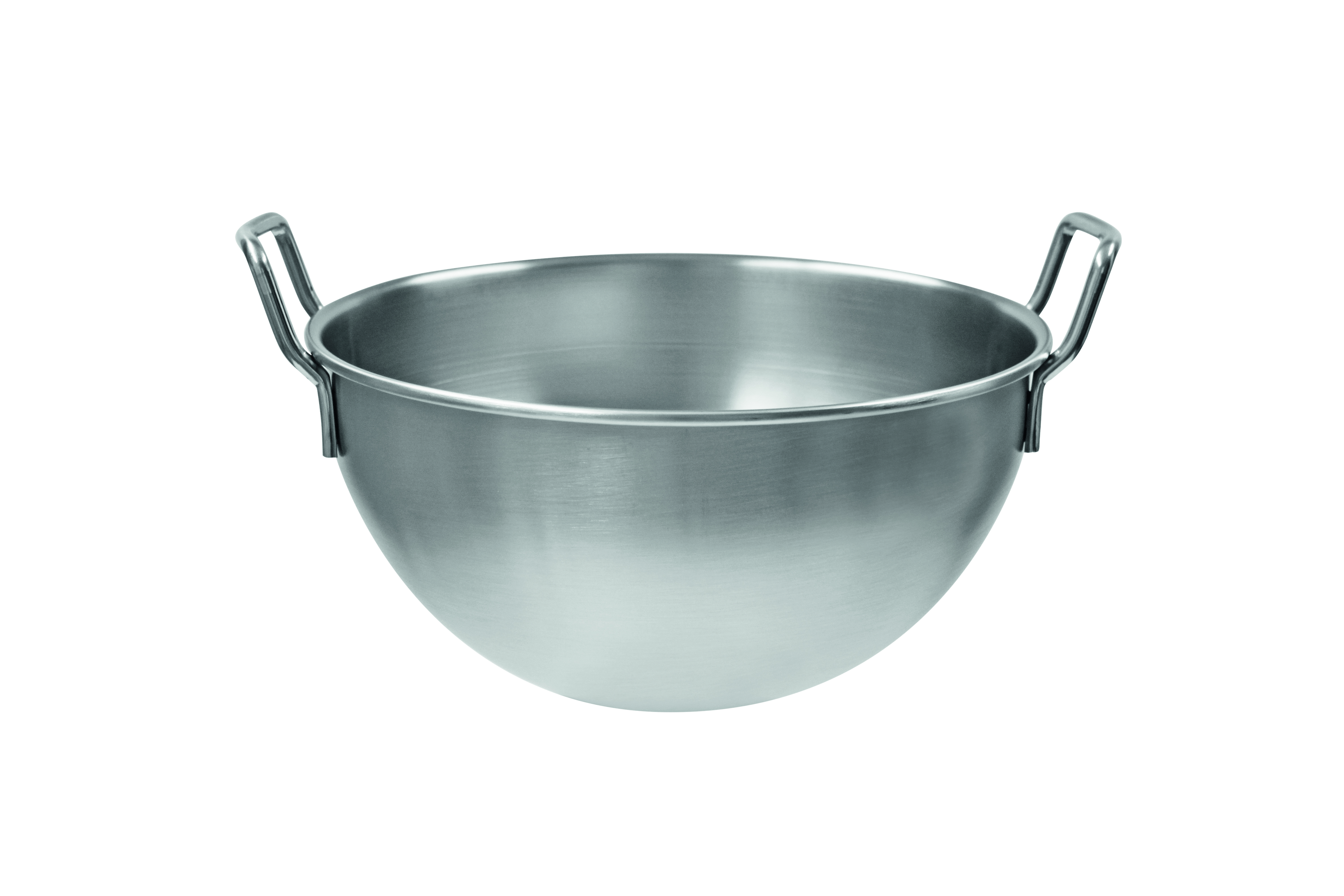 Handschlagkessel 18/10, mit 2 Griffen, D: 320 mm, H: 170 mm, Volumen 9,5 ltr.