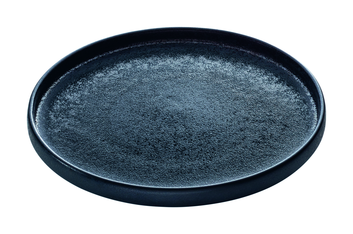 Playground, Steinzeug - NARA Schwarz : Teller flach rund 21 cm