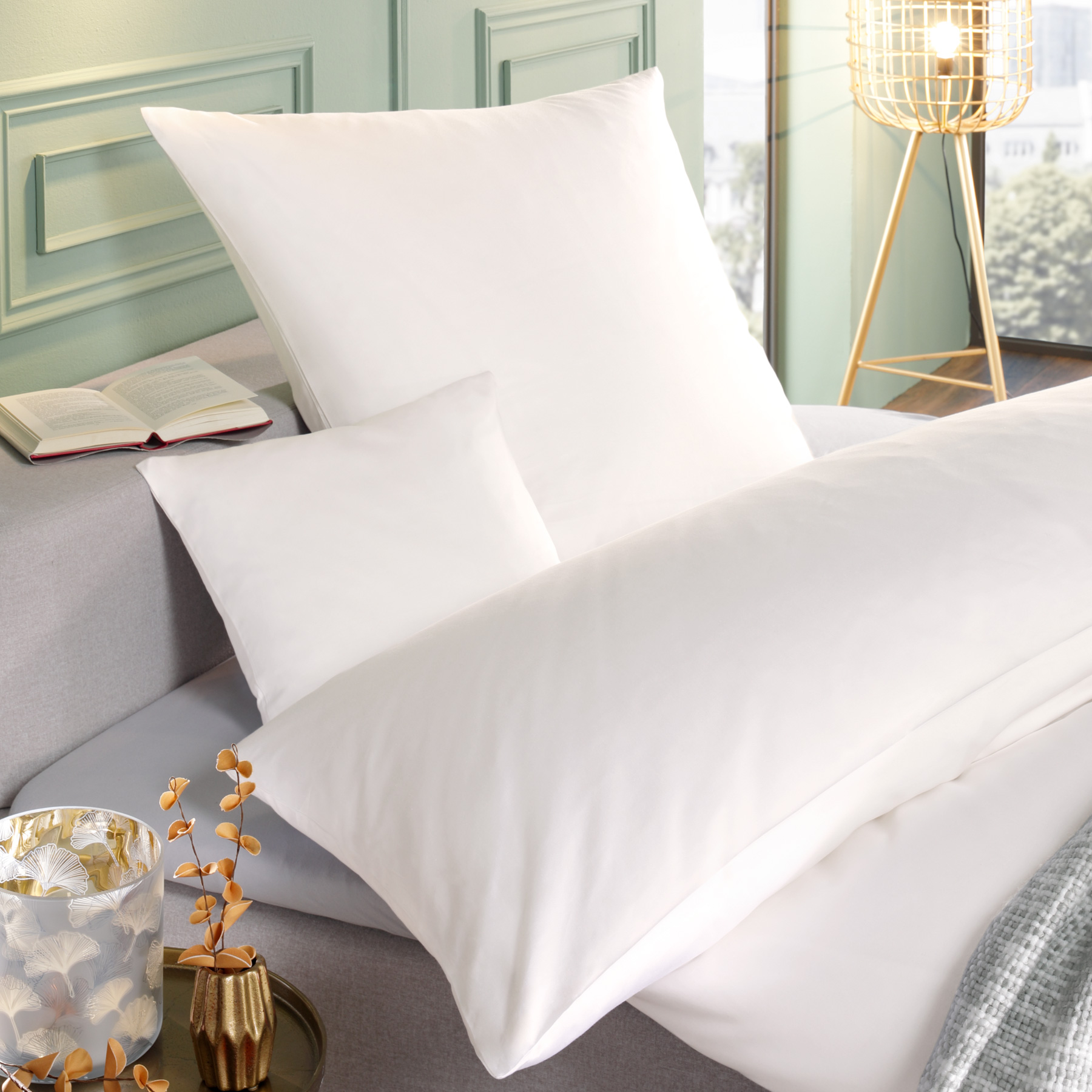 Bettbezug Satin 120 g/ m² - Uni-Bettwäsche TC-300