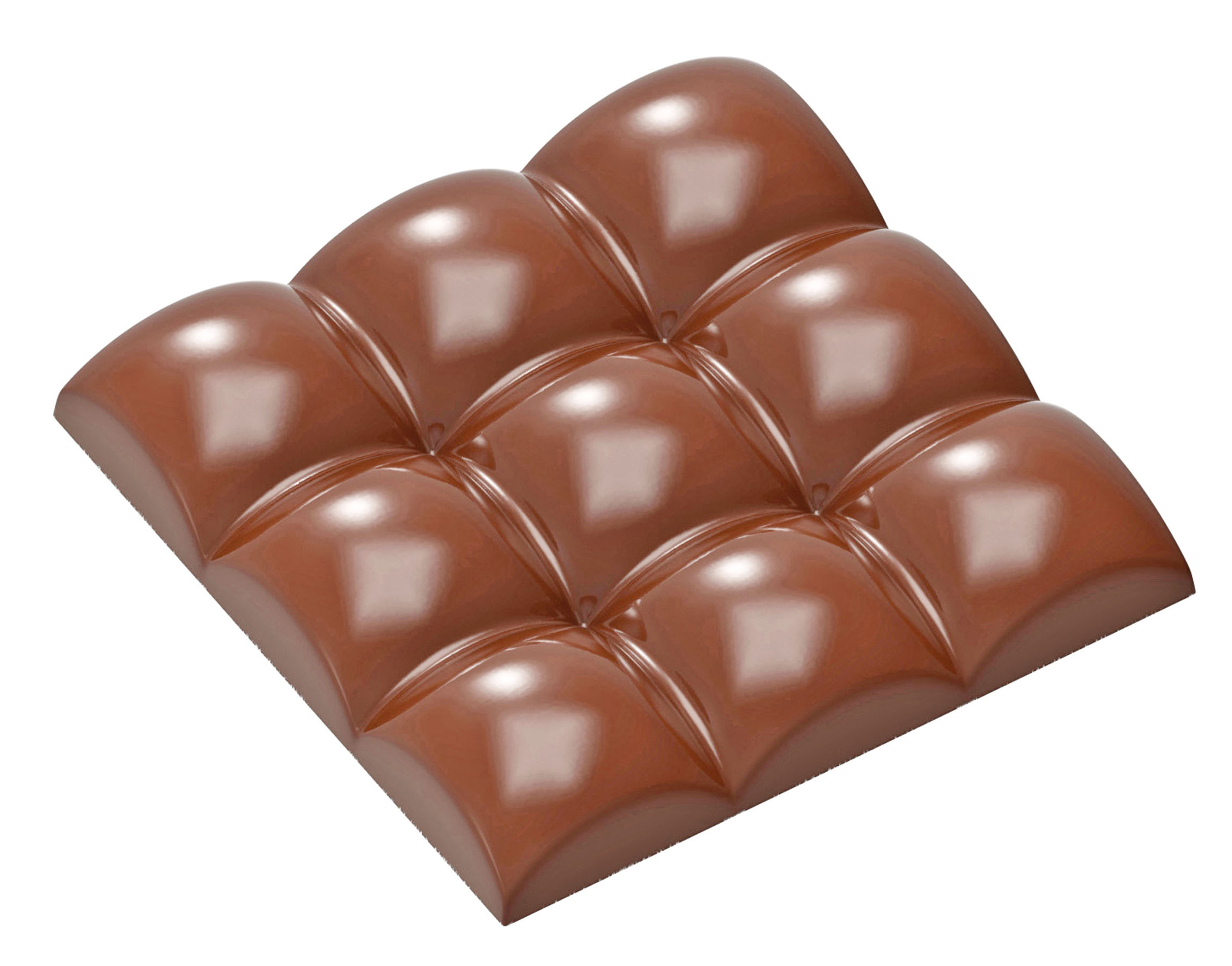 Schokoladen- Form Quadratkugel, 275 x 135 mm, 1 x 3 Stück 79,5 x 79,5 x 13,5 mm