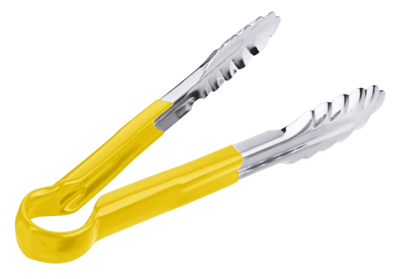 Küchenzange HACCP, Vinyl-Überzug gelb, Edelstahl, L: 24 cm