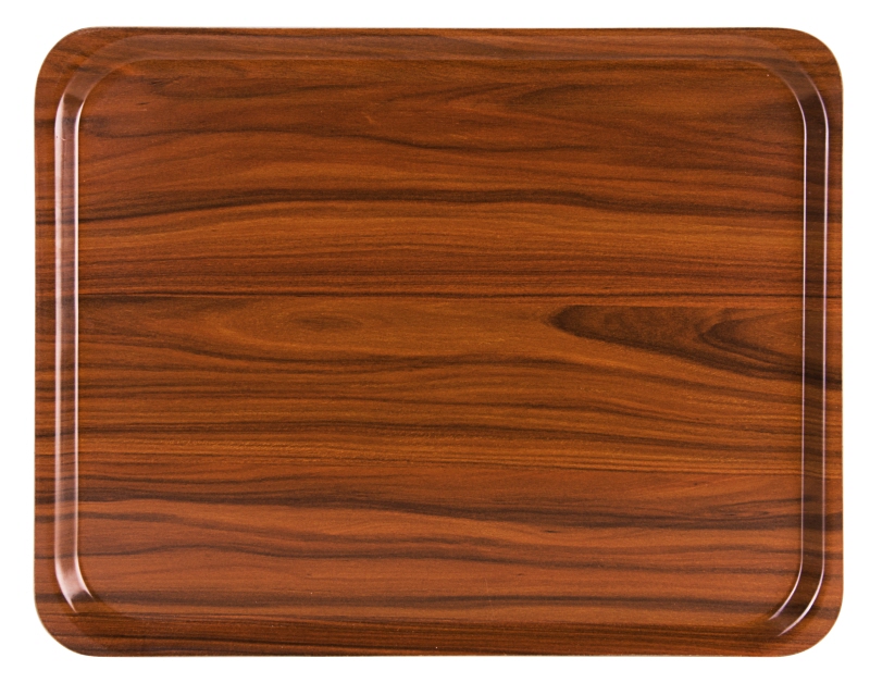 Serviertablett, nussbaumfarben, Pressholz, 46 x 36 x 1,5