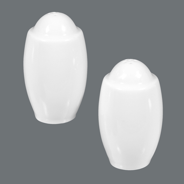 Seltmann Weiden, Savoy - Garnitur Salz/ Pfeffer, uni, weiss, 7,7 cm