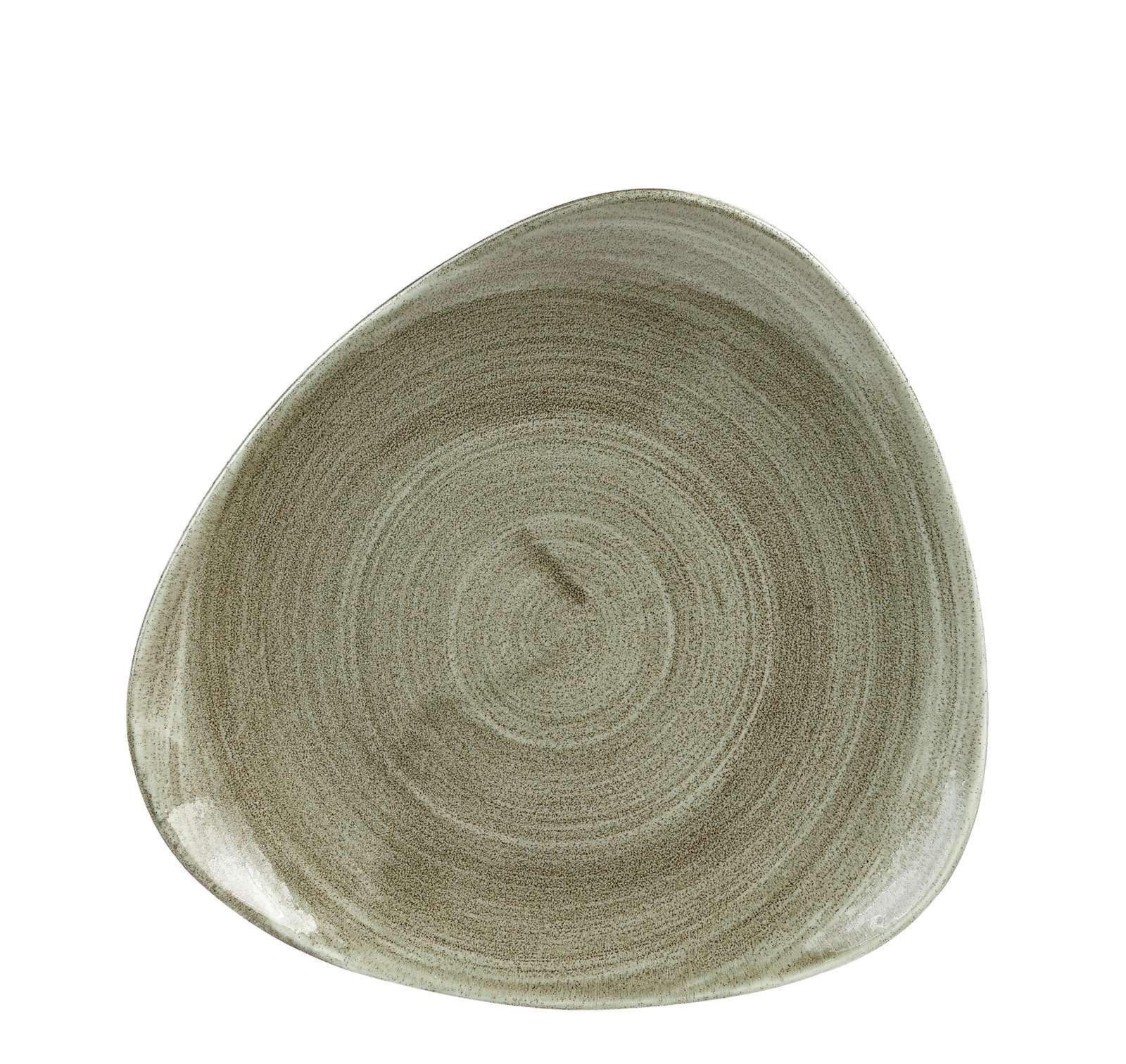 Churchill, Stonecast Patina : Burnished Green - Teller flach dreieckig, 24,5 cm