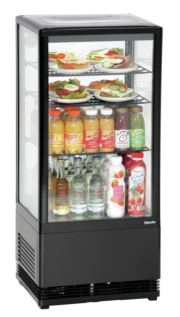 Mini-Kühlvitrine 78L, schwarz