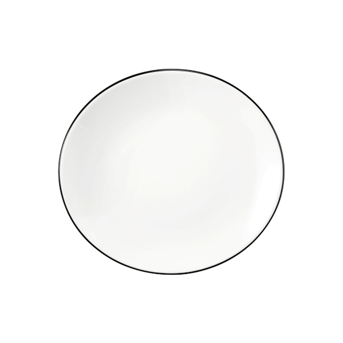 Seltmann Weiden, Modern Life : 10826 Black Line - Speiseteller oval 5195, 25 cm