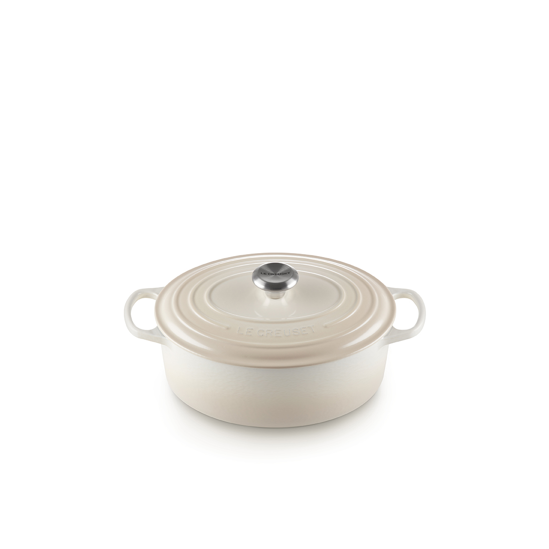 Le Creuset, Gusseisen - Bräter oval Signature, 29 cm/ 4,7 ltr., Fb. Meringue