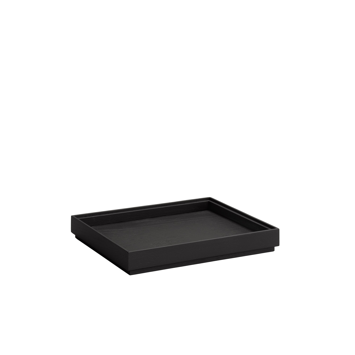 GN 1/2 Holzbox VALO, Eichenholz schwarz lackiert, 32,5 x 26,5 cm, H: 4,5 cm