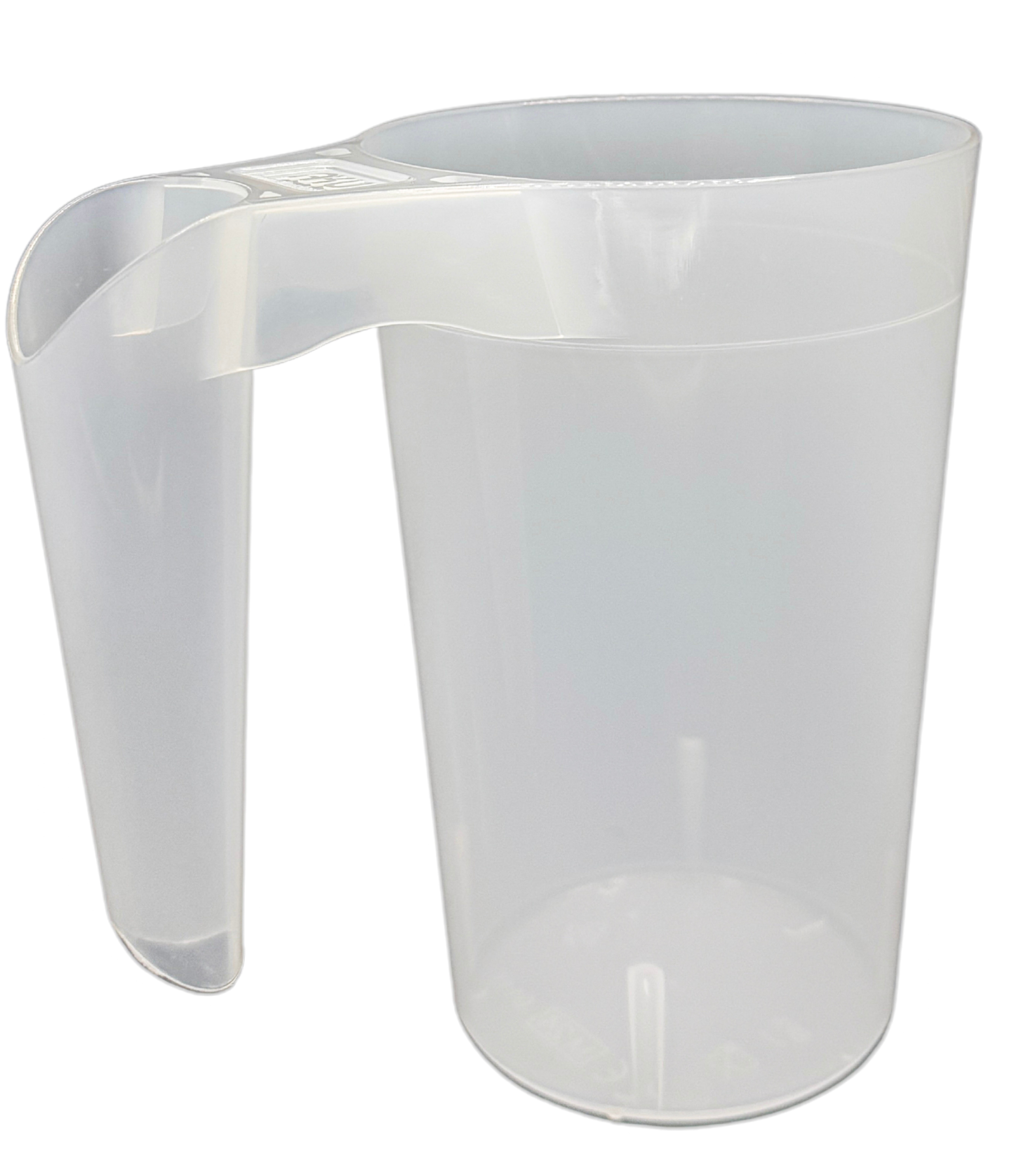 Aku, Mehrweg - Stadionbecher m. Henkel 550 ml m. F 0.5 ltr. |-|, Polypropylen, D: 9,0 cm, H: 13,8 cm, Fb. Milchig