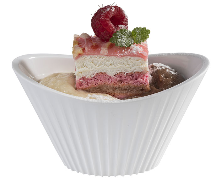 Schale MINI 9,5 x 5,5 cm, H: 5,5 cm, Melamin, weiss, 0,07 ltr.