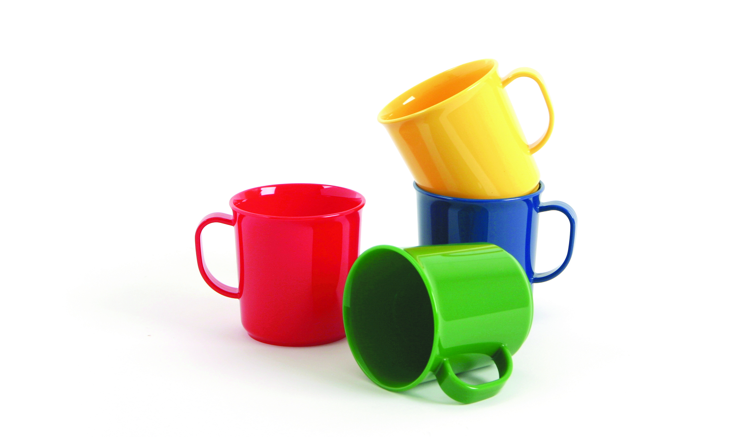 Henkelbecher PP, uni, blau, D x H: 7 x 7,5 cm/ 0,2 ltr.