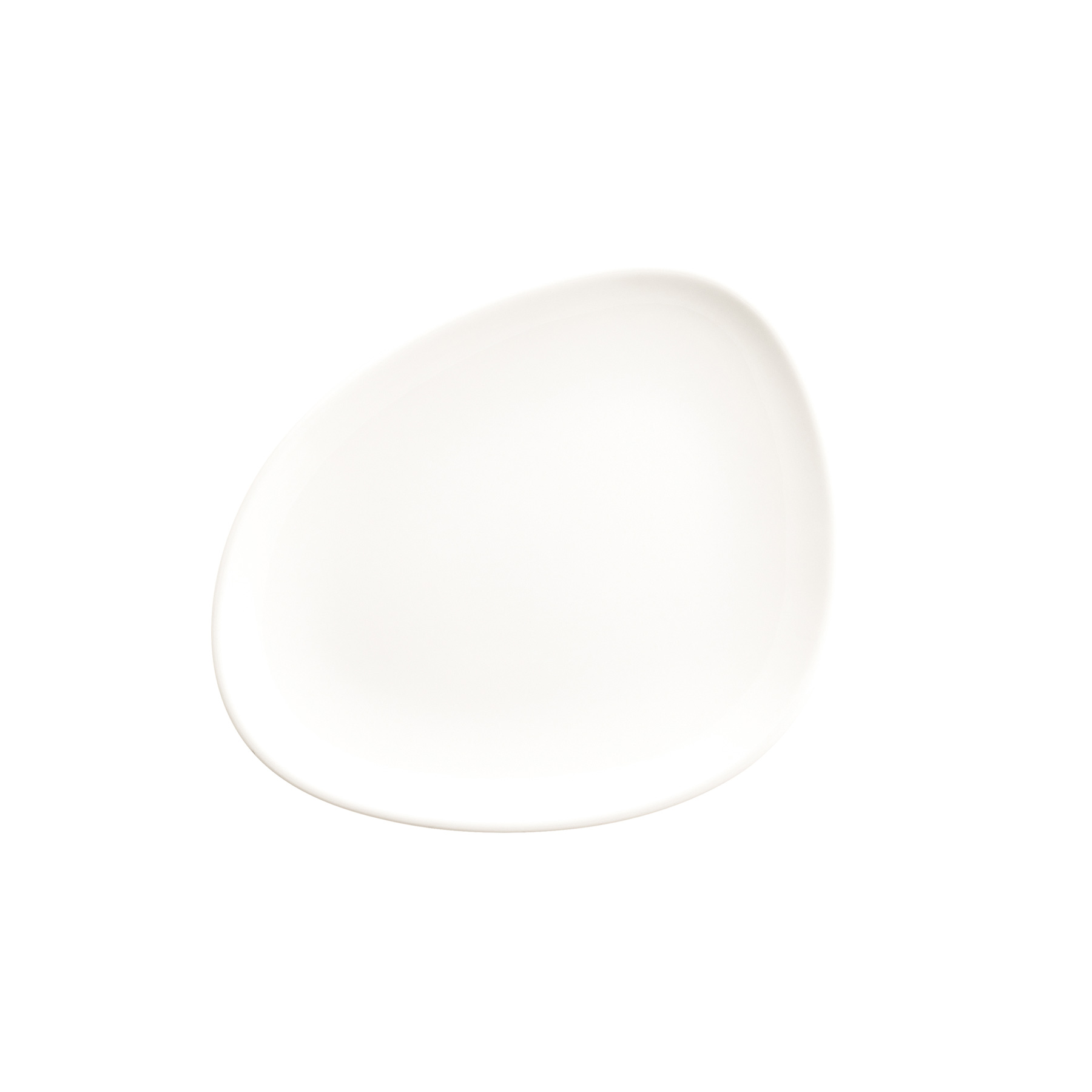 Vago, Cream : Teller flach asymmetrisch 19 cm