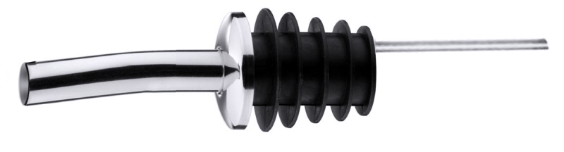 Flaschenausgießer, Pfropfen mit Luftrohr, Edelstahl, L: 12 cm