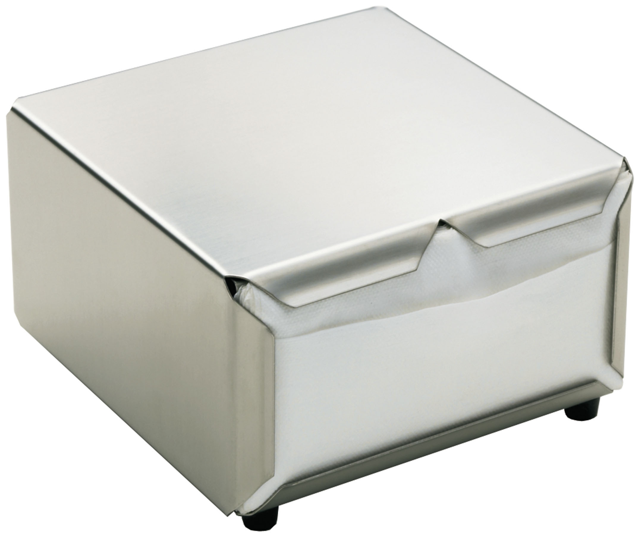 Serviettenspender f. ca. 100 Servietten - Modell 40, Edelstahl 18/10, LxBxH: 180 x 170 x 105 mm