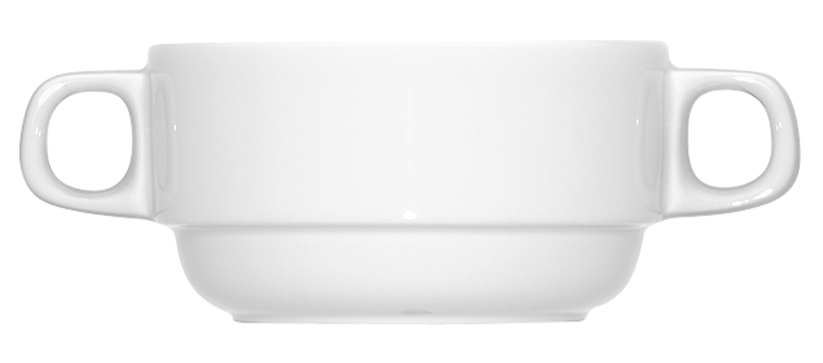 Bauscher, B1100 - Suppen-Obere stpb., weiss, uni, 0,25 ltr.