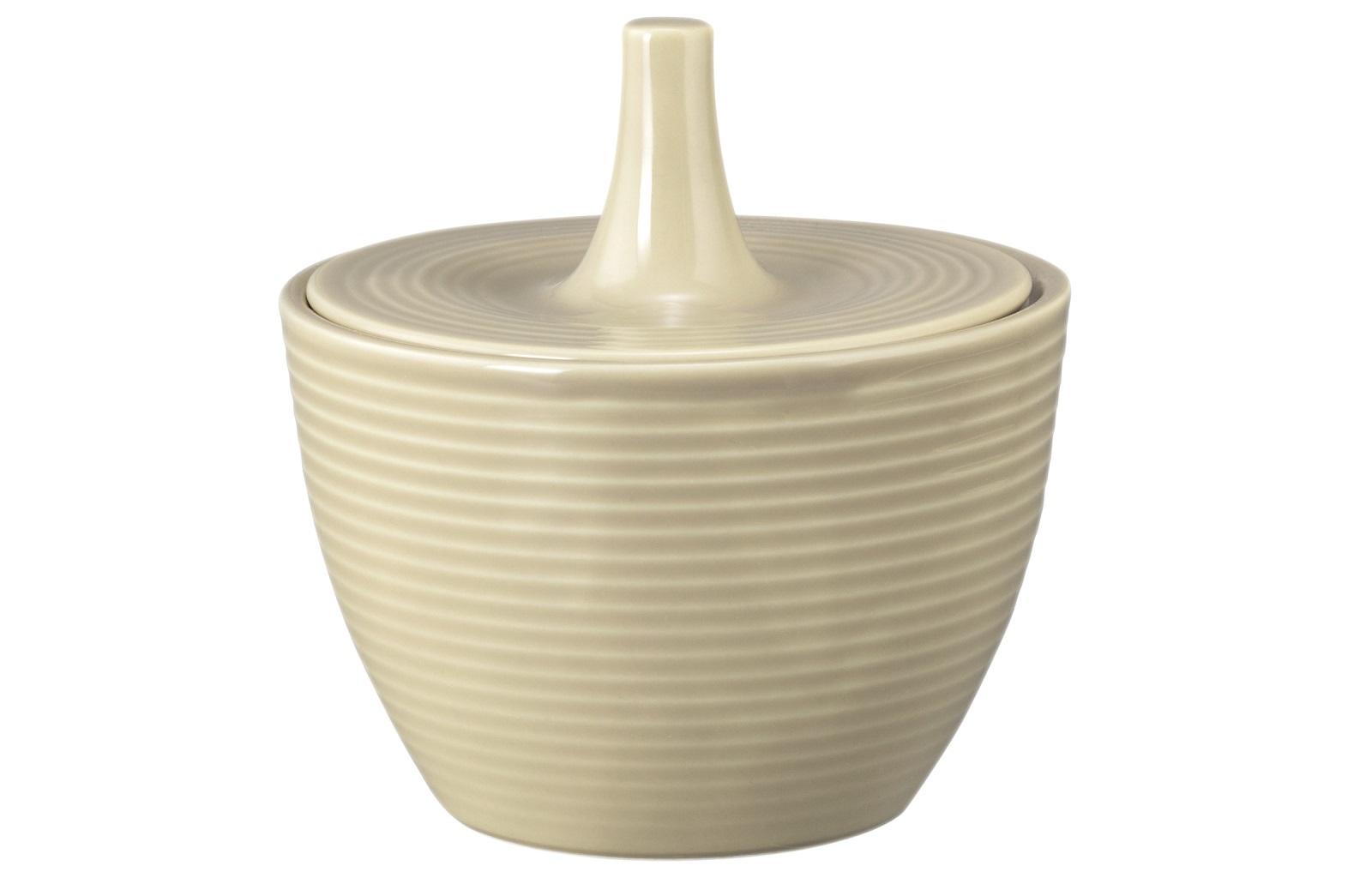 Seltmann Weiden, Beat : Sandbeige - Zuckerdose mit Relief, 0,27 ltr.